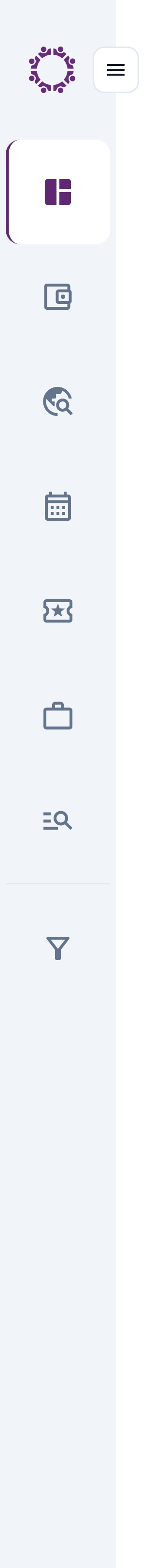 Collapsed icon rail